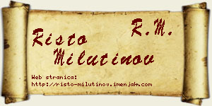 Risto Milutinov vizit kartica